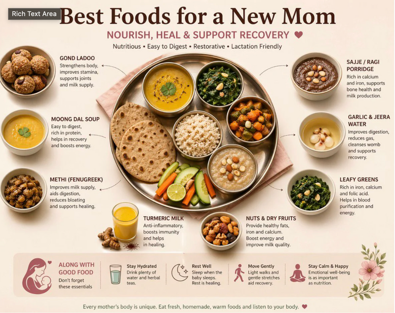 Best Food after delivery for new mothers