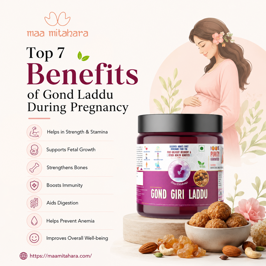 Top 7 Benefits of Gond Laddu During Pregnancy