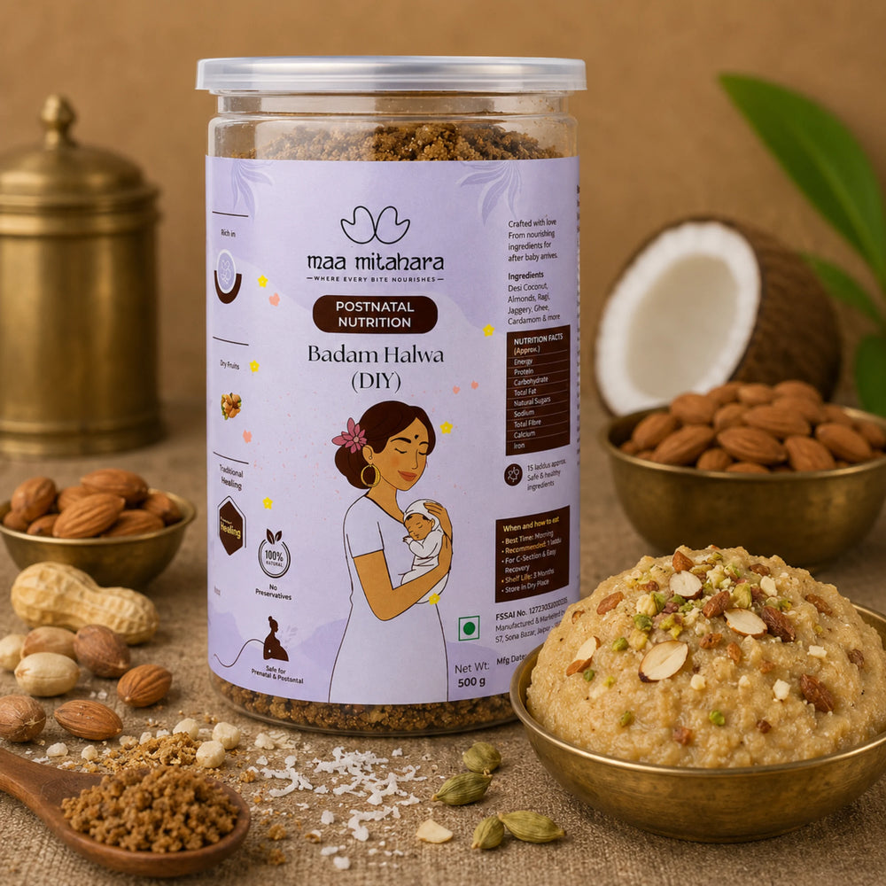 Badam Halwa DIY postnatal almond halwa mix by Maa Mitahara – image 4