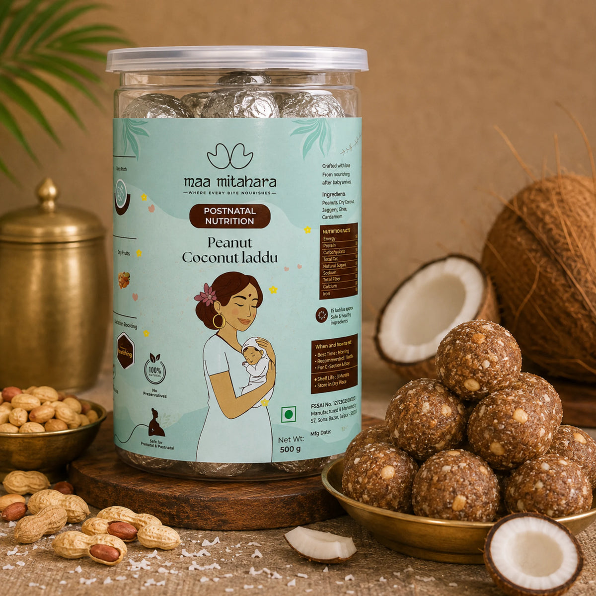 Peanuts Coconut Laddu