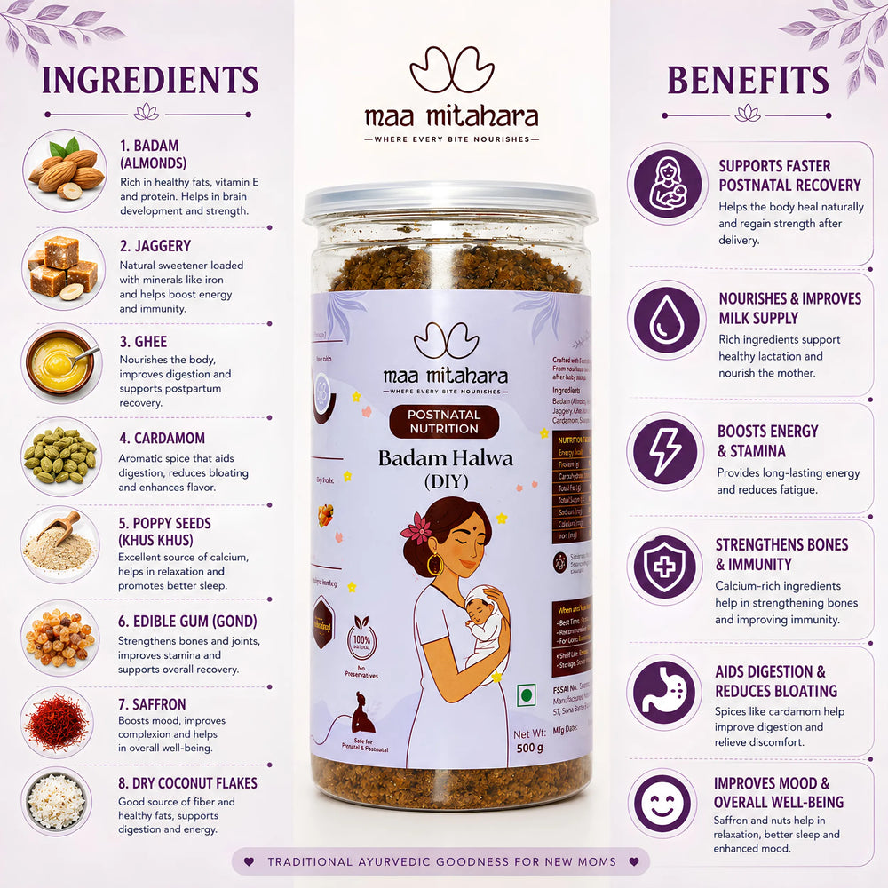 Badam Halwa DIY postnatal almond halwa mix by Maa Mitahara – image 6