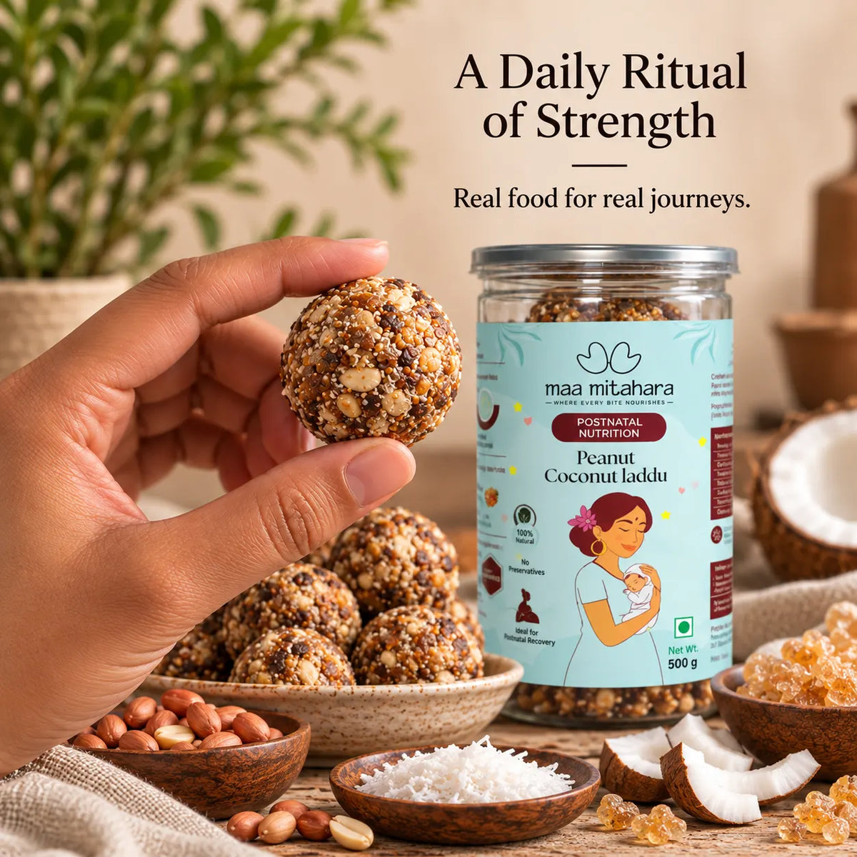 Peanuts Coconut Laddu
