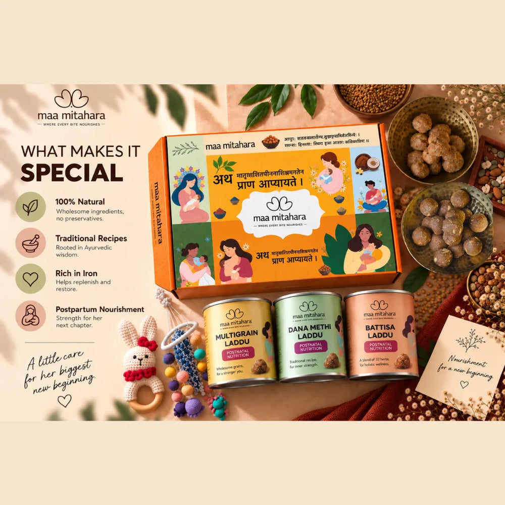 MaaNiva Postpartum Care Combo – Traditional Ladoo & Nutrition Mix