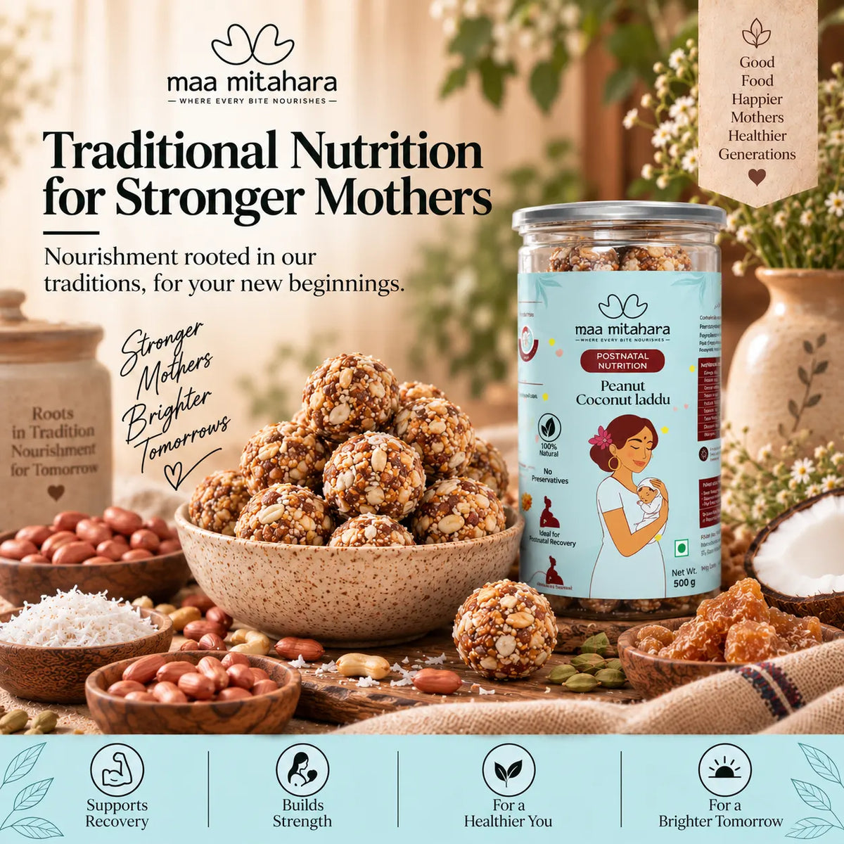 Peanuts Coconut Laddu